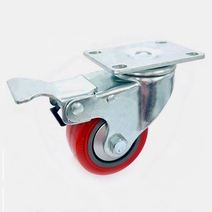 Roue pivotante en acier sans air à roulement à billes simple de 100 mm (4 pouces) avec capacité de charge de 150 kg, en polyuréthane, pour chariots - Product Image 3