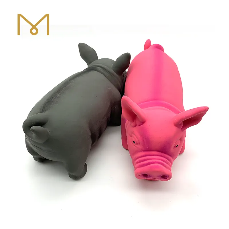 Nhà Sản Xuất Bán Buôn Squeak Đồ Chơi Pig Shaped Mềm Latex Cao Su Pig Dog Chew Đồ Chơi