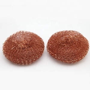 25G * 2 개 순수 구리 울 와이어 메쉬 수세미 수세미 가정용 주방 청소 스폰지 및 수세미 - Product Image 2