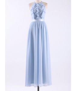 <span class=keywords><strong>Robe</strong></span> <span class=keywords><strong>longue</strong></span> à volants, sans manches, col licou, pour femme, tenue pour dame élégante, 2022 - Product Image 5