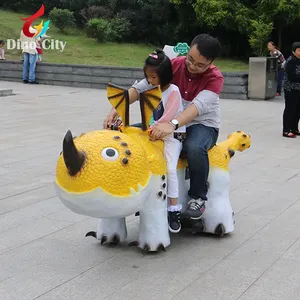 Battery Operated Ride On Walking Dinosaur Scooter For Shopping Mall