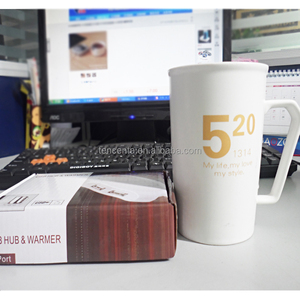 Promotion Gift 4-Port USB 2.0 Hub Beverage Coffee <strong>Mug</strong> <strong>Heater</strong> &amp; Cup Warmer Used Stock Product - Product Image 4