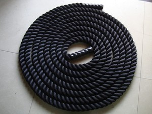 Cuerda de Combate Gofit Negra 100% Poliéster Dacron Trenzada, Duradera y Ecológica, de 1.5 pulgadas x 30 pies, Integrada para Entrenamiento en Gimnasio, con Logotipo Personalizado - Product Image 2