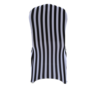 Universal <strong>Black</strong> &amp;white Stripe Spandex Stretch Banquet <strong>Chair</strong> <strong>Cover</strong> for Wedding Events Decoration - Product Image 4