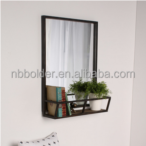 Meta Entrada Pared Espejo Con Estante De Madera al por mayor de Alta Calidad - Product Image 2