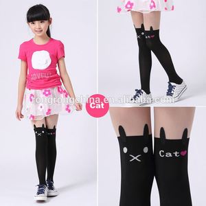 OEM 20 Anos China Fábrica Crianças Tatuagem Impresso Meia-calça Mock Coxa Alta Meia Calças Justas