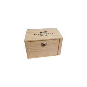 Petit rectangle multifonction en bois cadeau boîte au trésor inachevé pas cher boîte en bois avec <span class=keywords><strong>tiroir</strong></span> pour articles divers matériel en bois - Product Image 1