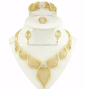 big golden jewelry set graceful fashion design costume