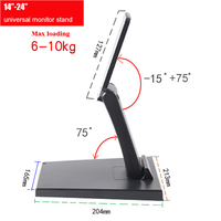 Ajustable blanco negro estable escritorio Tablet Monitor soporte