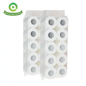 Wholesale 3-ply custom design printed toilet tissue paper roll with virgin wood pulp bathroom tissue