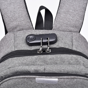 Mochila Personalizada para Computadora Portátil de 15.6 Pulgadas y 17 Pulgadas, Negra, Impermeable, con Puerto USB y Candado Codificado para Hombre - Product Image 6