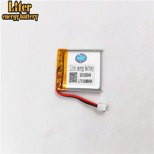 Plugue <span class=keywords><strong>2</strong></span>.0-<span class=keywords><strong>2</strong></span> P 503040 600 mah 3.7 v Recarregável lipo bateria solar bateria de lítio polímero de iões de lítio com PCM - Product Image 3