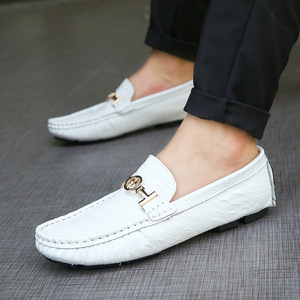 Varios estilos de zapatos casuales cómodos de bajo costo para hombres, mocasines, zapatos suaves de cuero genuino para caminar - Product Image 3