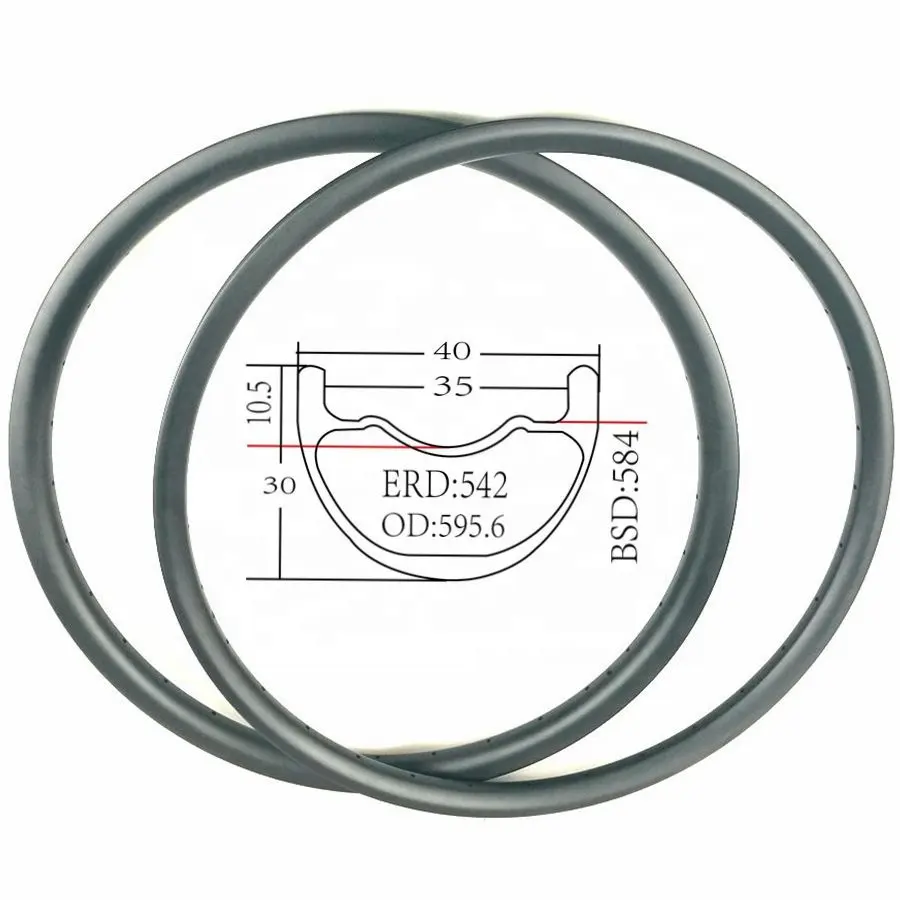 Обод горного велосипеда MTB04 из углеродного волокна, 40 мм * 30 мм, 27,5er 560 г