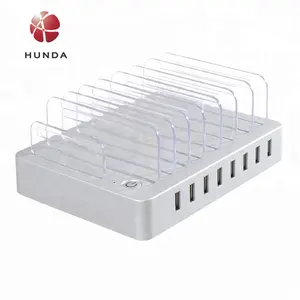 Hot Selling 5V 10A 2.4A*2+1A*6 Multi USB Charger Multiple 8 Ports Multi USB Charging Station For Travel Table Smart Phone