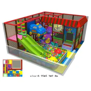 Centro de juegos interior para niños, centro de juegos con temática de jungla comercial de diseño gratuito con PISCINA DE BOLAS