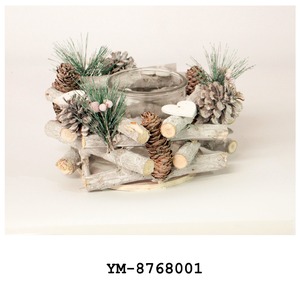 Grape Vine <strong>Candlestick</strong> <strong>White</strong> with Pine Nut Shell and Glass Home Decoration Hand Made Free Shandong <strong>Candlestick</strong> Holder YM-8767801 - Product Image 4