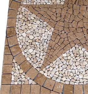 Sàn Gạch Lát Đá Cẩm Thạch Giá Rẻ Travertine Texas Star Khảm Huy Chương Thiết Kế - Product Image 4