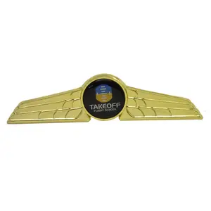 Metal Wings Custom Logo Enamel Pilot Wings Lapel Pins Metal Angel Wing Pins