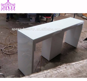 Speway Custom Modern Triple Seaters Manicure <strong>Table</strong> Simple Marble Top Salon <strong>Nail</strong> <strong>Table</strong> Triple Seat <strong>Nail</strong> <strong>Table</strong> - Product Image 2