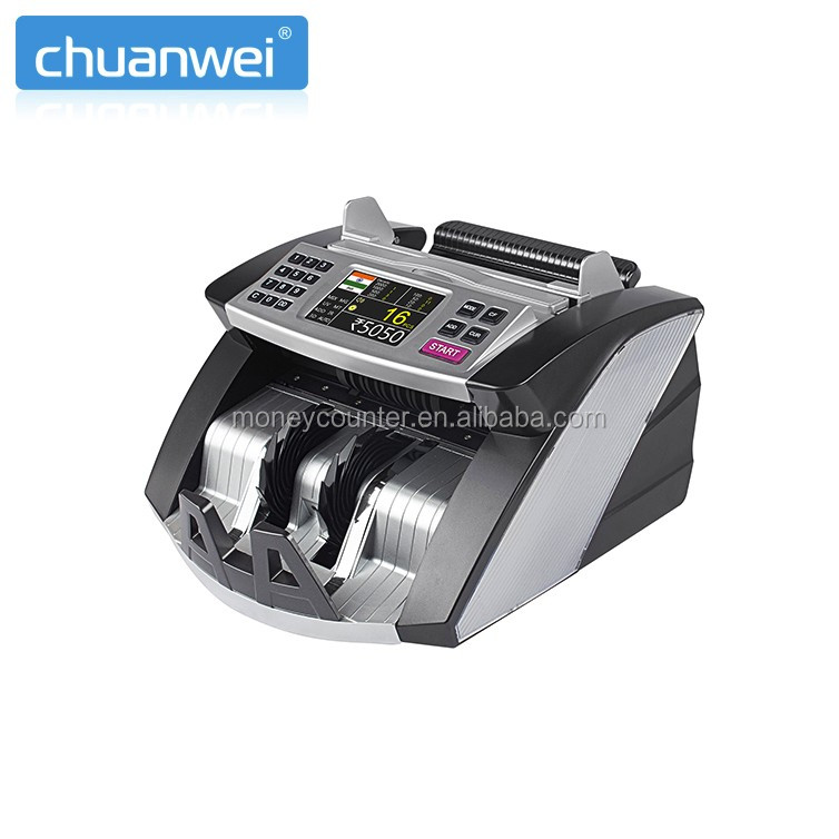 Counterfeit Fake Loose Money Currency Note Bill Cash Banknote Counter Detector Counting Machine for Indian Rupee