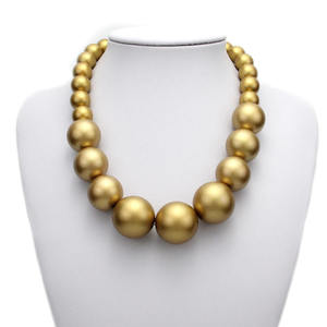 Collar de Perlas Grandes para Mujer, Diseño de Gargantilla, Collar de Perlas para Novia, Joyería de <span class=keywords><strong>Moda</strong></span> para Fiestas, Accesorios con Cuentas - Product Image 3