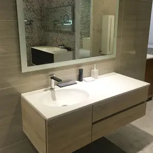एकल सिंक डीटीसी बाथरूम कैबिनेट सफेद चिलमची बाथरूम vanities