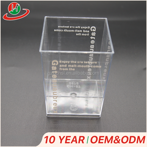 Promocional cuadrado jalea vasos de plástico al por mayor <span class=keywords><strong>el</strong></span> mini plástico postre - Product Image 1