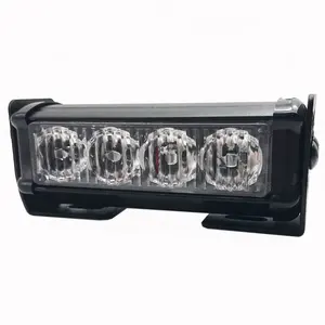 12V 4LED auto griglia paraurti luce alloggiamento in alluminio rosso <span class=keywords><strong>blu</strong></span> ambra colore emeregcny luce <span class=keywords><strong>lampeggiante</strong></span> - Product Image 1