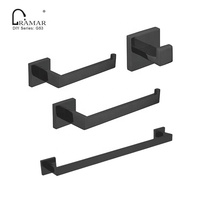 Ensemble de douche thermostatique en laiton noir mat, 8 et 12 pouces, montage encastré au mur, effet pluie