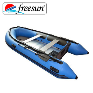 Bote inflable balsa azul con suelo de aluminio - Product Image 2