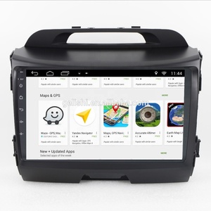 Gerllish 9 pulgadas IPS pantalla Android reproductor de DVD del coche para <span class=keywords><strong>KIA</strong></span> Sportage 2008-2013 navegación GPS con WIFI Radio - Product Image 2