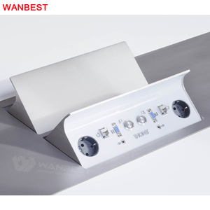 Mesa <span class=keywords><strong>de</strong></span> Reuniones Moderna para Sala <span class=keywords><strong>de</strong></span> Conferencias <span class=keywords><strong>de</strong></span> Oficina, con Tapa <span class=keywords><strong>de</strong></span> Mármol, para 10 Personas, Blanca, con Enchufe - Product Image 6