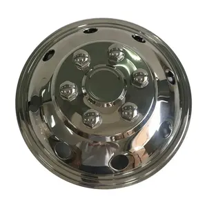 Aksesoris Bus Hub Stainless Steel 16 "Penutup Roda Universal 8 Lubang