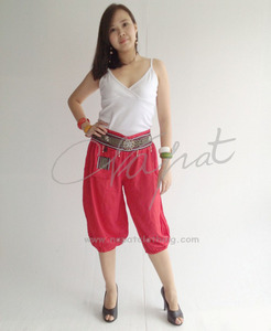 New Fashion Thai Rayon Short Pants Traditional Trouser for Ladies