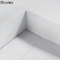Leiwallhang — lavabo de salle de bain en pierre artificielle, comptoir, en résine moulé mate, pour lavage de main, surface solide,