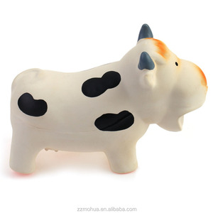 Giocattolo per Cani a Forma di Mucca in Lattice Naturale con Suono Squittente, Prodotto da Produttore di Giocattoli per Animali Domestici - Product Image 4