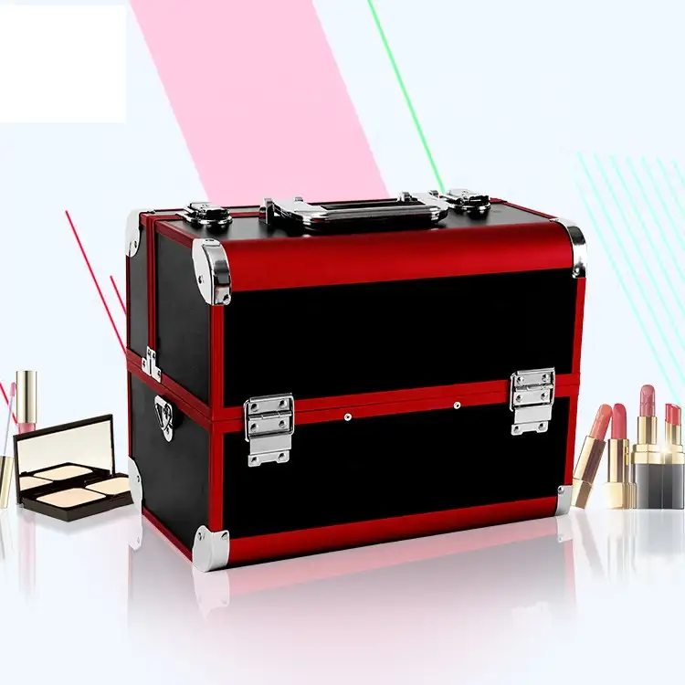 Wholesale professional beautiful travel aluminum makeup case for makeup artist