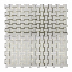 Doğrudan Fabrika Fiyat <span class=keywords><strong>1X2</strong></span> basketweave mozaik Dolomiti vietnam kristal beyaz mermer fayans - Product Image 3