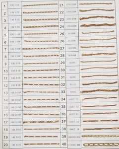 Chaîne serpent en laiton massif tissée à la machine, qualité coréenne, en gros, haute qualité, avec carte d'échantillon - Product Image 6