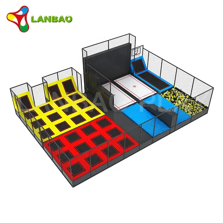 Precio de fábrica, gimnasio interior, trampolín para niños, parque para niños con cubos de espuma