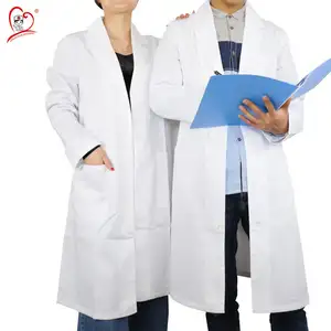 2024 camice da laboratorio bianco uniforme da medico ospedaliero personalizzato a manica lunga