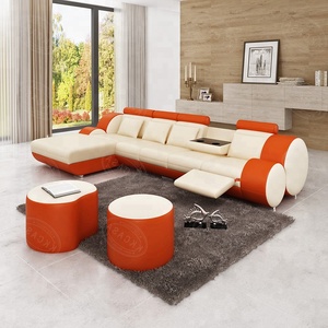 Sofá moderno de cuero en forma de L, casa <span class=keywords><strong>popular</strong></span> europea, sofá sectionla, sofá diwan, conjunto de muebles