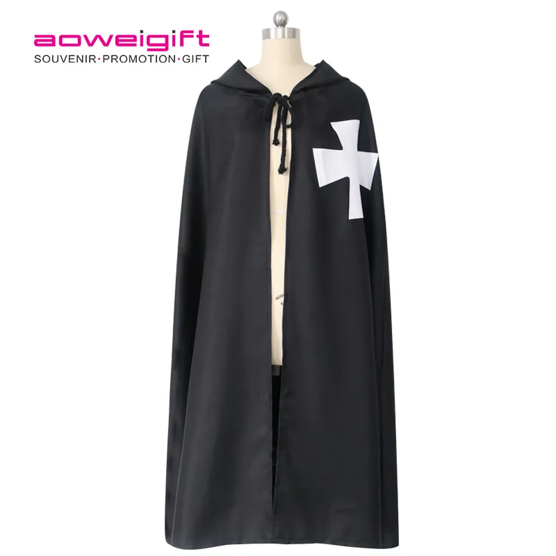 Cape florale noire pour enfant, longue corde, cosplay, Halloween, à capuche