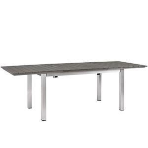 <span class=keywords><strong>Tavolo</strong></span> <span class=keywords><strong>da</strong></span> Pranzo Estensibile <span class=keywords><strong>da</strong></span> <span class=keywords><strong>Esterno</strong></span> per Giardino e Patio, Design Moderno con Piano <span class=keywords><strong>in</strong></span> <span class=keywords><strong>Alluminio</strong></span> Resistente - Product Image 2