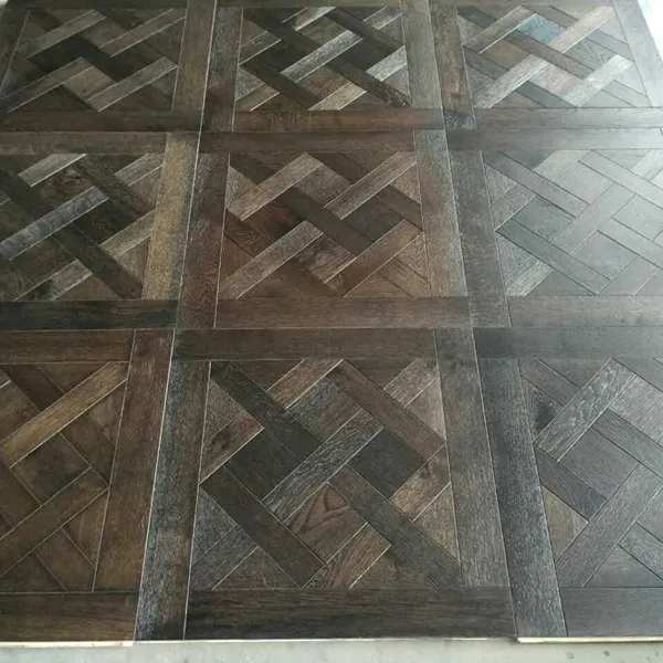 프랑스 오크 골동품 베르사유 패턴 쪽모이 세공 나무 바닥재
