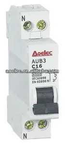 AUB3-DPN Din Rail Montage Zekeringautomaat Met Neutrale