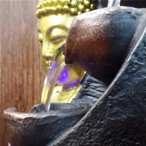 <span class=keywords><strong>Fontana</strong></span> d'Acqua Artistica in Resina con Buddha Dipinto a Mano, Oggetto Religioso Buddista per <span class=keywords><strong>Arte</strong></span> e Collezioni - Product Image 5
