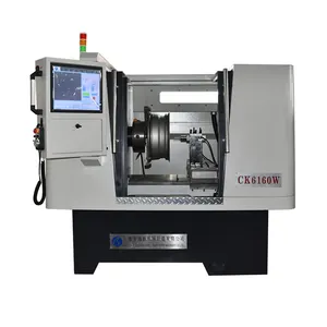 24inch alloy wheel diamond cut machine and polishing rim cnc machine CK6160W