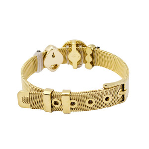 <span class=keywords><strong>Bracelet</strong></span> en maille pour femme, bijoux personnalisés, en acier inoxydable, pour montage, amulette, porte-bonheur, avec motifs, vente en gros, nouveau, 2020 - Product Image 4